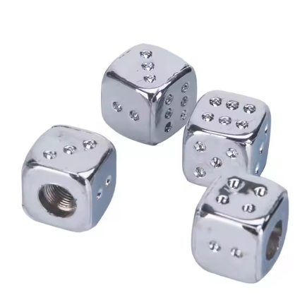 Best Selling Automotive Universal Dice Shape Car Tire Air Valve Metal Caps