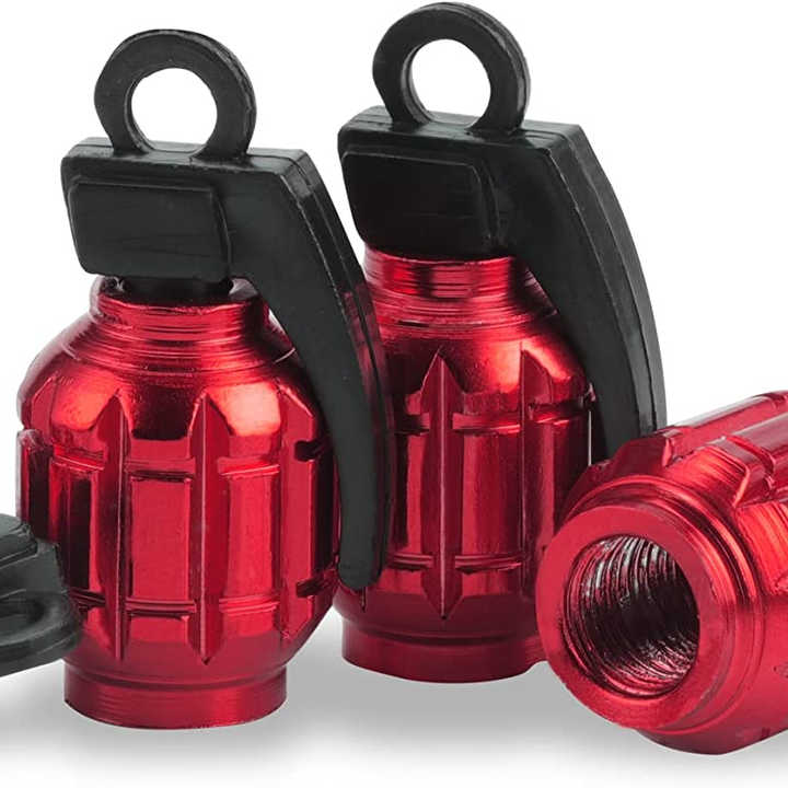Anodized Aluminum Tire Valve Cap Set, Corrosion Resistant, Universal Stem Covers for Cars Trucks Motorcycles SUVs and Bikes